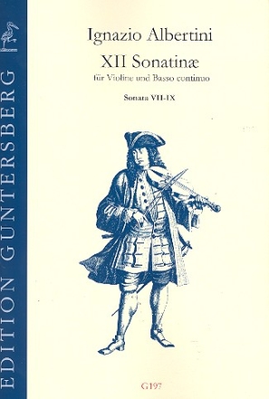 12 Sonaten Band 3 (Nr.7-9) fr Violine und Bc Partitur und Stimmen (Bc nicht ausgesetzt)