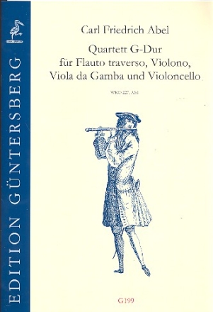 Quartett G-Dur fr Traversflte, Violine, Viola da gamba und Violoncello Partitur und Stimmen (Bc nicht ausgesetzt)