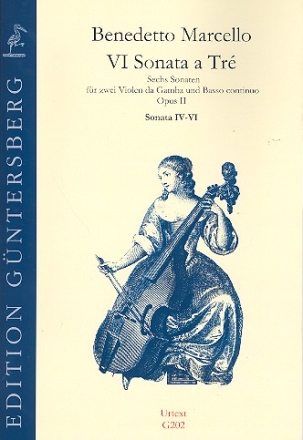 6 Sonaten a tr op.2 Band 2 (Nr.4-6) fr fr 2 Violen da gamba und Bc Partitur und Stimmen (Bc nicht ausgesetzt)