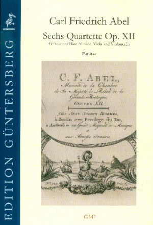 6 Quartette op.12 fr Violine (Flte), Violine, Viola und Violoncello Partitur