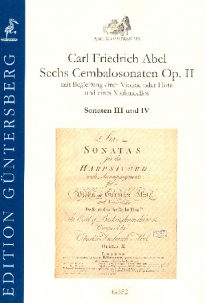 6 Cembalosonaten op.2 Nr.3-4 fr Violine (Flte), Violoncello und Cembalo Partitur und Stimmen
