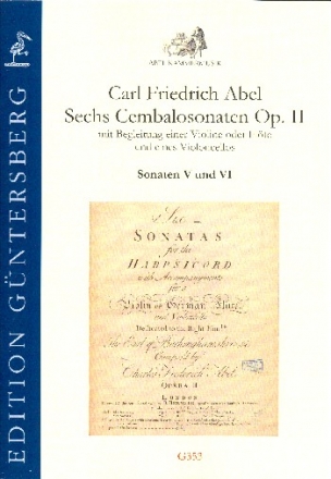 6 Cembalosonaten op.2 Nr.5-6 fr Violine (Flte), Violoncello und Cembalo Partitur und Stimmen