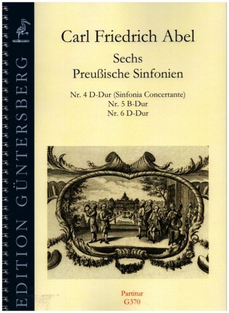 6 Preuische Sinfonien (Nr.4-6) fr 2 Oboen, 2 Hrner, 2 Violinen, Viola und Bc Partitur