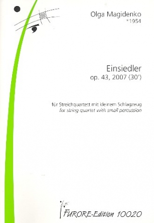 Einsiedler op.43 fr kleines Schlagzeug und Streichquartett Partitur und Stimmen