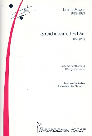 Streichquartett B-Dur fr 4 Streicher Partitur und Stimmen