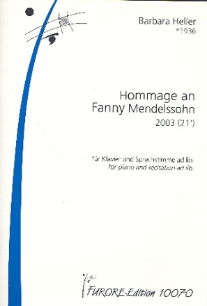 Hommage an Fanny Mendelssohn fr Klavier (Sprecher ad lib)
