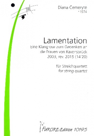 Lamentation fr Streichquartett Partitur und Stimmen
