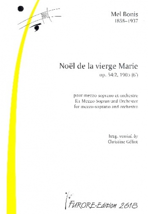 Noel de la vierge Marie op.54,2 fr Mezzosopran und Orchester Partitur (frz)