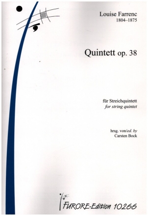 Quintett op.38 fr 2 Violinen, Viola, Violoncello und Kontrabass Partitur und Stimmen