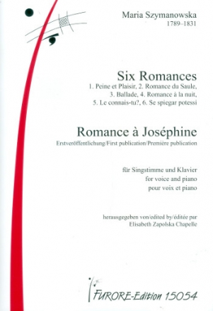 6 Romances  und  Romance  Josphine fr Gesang und Klavier Partitur (frz)