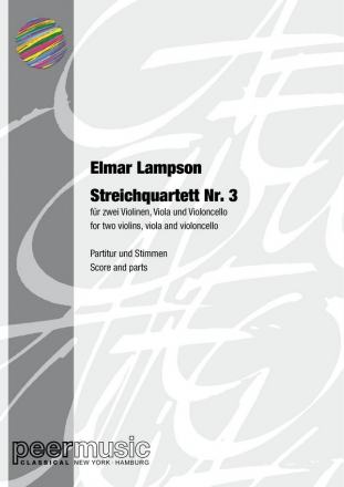 Streichquartett Nr.3 fr 2 Violinen, Viola und Violoncello Partitur und Stimmen