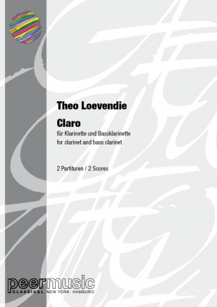 Claro for clarinet and bass clarinet 2 scores