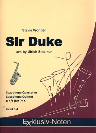 Sir Duke fr 4-5 Saxophone (S/AA/T(A/T)TBar) Partitur und Stimmen