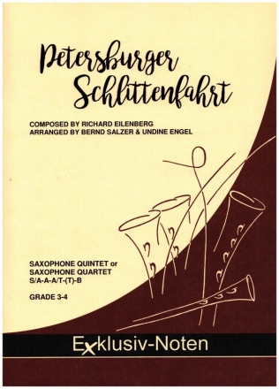 Petersburger Schlittenfahrt fr 4-5 Saxophone (S/AA/T(T)Bar) Partitur und Stimmen