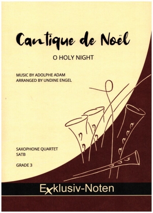 Cantique de Nol (O Holy Night) fr 4 Saxophone (SATBar) Partitur und Stimmen