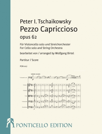 Pezzo Capriccioso op.62 fr Violoncello und Streichorchester Partitur