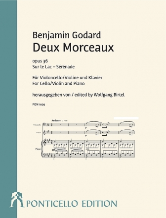 Deux Morceaux op.36 fr Violine oder Violoncello und Klavier Partitur und Stimmen