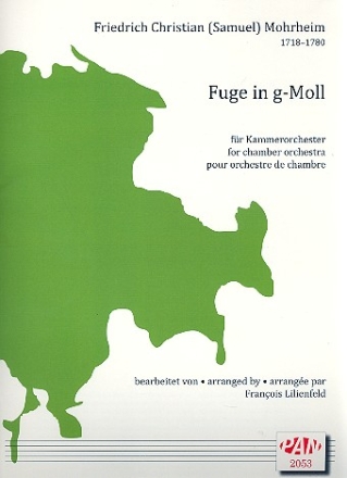Fuge in g-Moll fr Kammerorchester Partitur und Stimmen