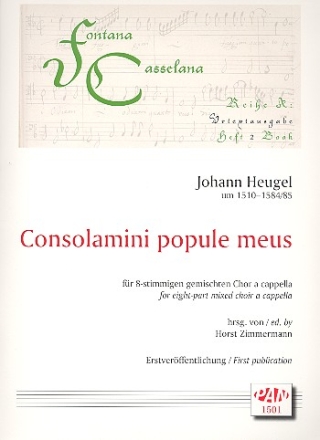 Consolamini popule meus fr gem Chor (Doppelchor) a cappella Partitur