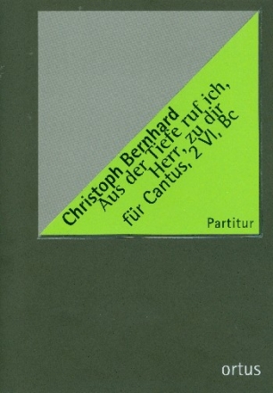 Aus der Tiefe ruf ich, Herr, zu dir fr Sopran, 2 Violinen und Bc Partitur