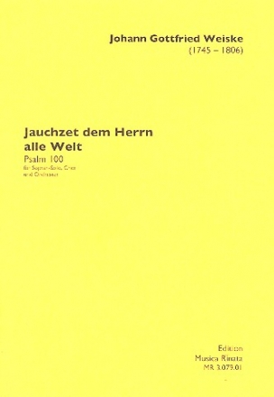 Jauchzet dem Herrn alle Welt fr Sopran, gem Chor und Orchester Partitur