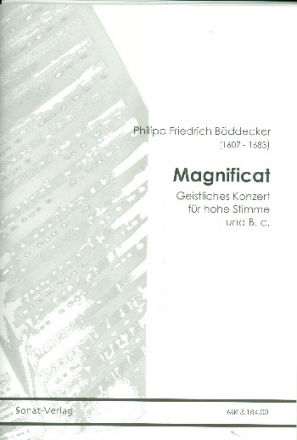Magnificat fr Sopran und Bc Partitur und 2 Bc-Stimmen (Bc ausgesetzt)