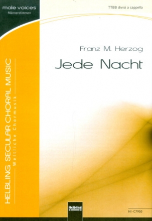 Jede Nacht fr Mnnerchor a cappella Partitur