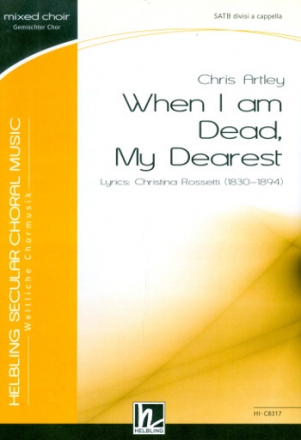 When I am dead my Dearest fr gem Chor a cappella Partitur