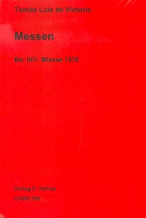 Messen Band  3/1 Missae 1576 Partitur