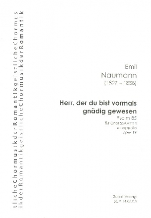 Herr der du bist vormals gndig gewesen op.19 fr gem Chor a cappella Partitur