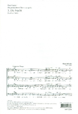 Die Nacht fr gem Chor a cappella Partitur