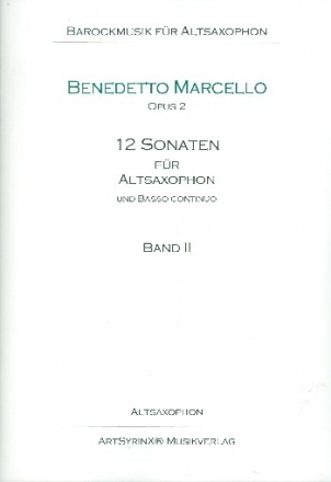 12 Sonaten op.2 Band 2 (Nr.4-6) fr Altsaxophon und Bc Saxophonstimme