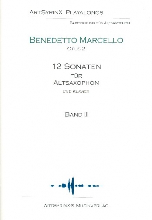 12 Sonaten op.2 Band 2 (Nr.4-6) (+CD) fr Altsaxophon und Bc Saxophonstimme