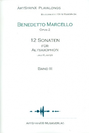 12 Sonaten op.2 Band 3 (Nr.7-9) (+CD) fr Altsaxophon und Bc Saxophonstimme