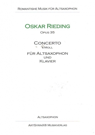 Concerto e-Moll op.35 fr Altsaxophon und Klavier Altsaxophonstimme