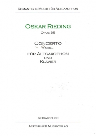 Concerto e-Moll op.35 fr Altsaxophon und Klavier Altsaxophonstimme