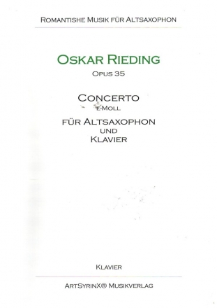Concerto e-Moll op.35 fr Altsaxophon und Klavier Klavierpartitur