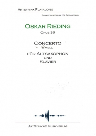 Concerto e-Moll op.35 (+CD) fr Altsaxophon und Klavier Altsaxophonstimme mit Playalong CD