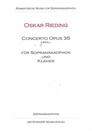 Concerto e-Moll op.35 fr Sopransaxophon und Klavier Sopransaxophonstimme