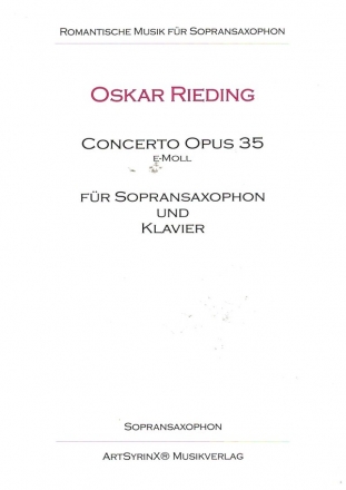 Concerto e-Moll op.35 fr Sopransaxophon und Klavier Sopransaxophonstimme
