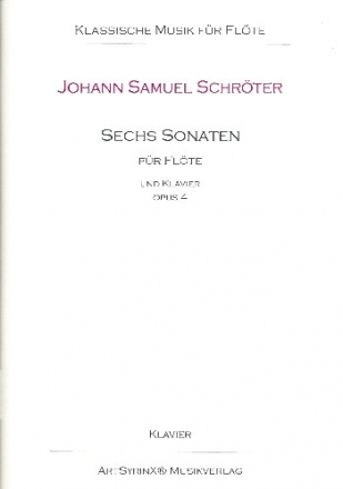 6 Sonaten op.4 fr Flte und Klavier Klavierpartitur