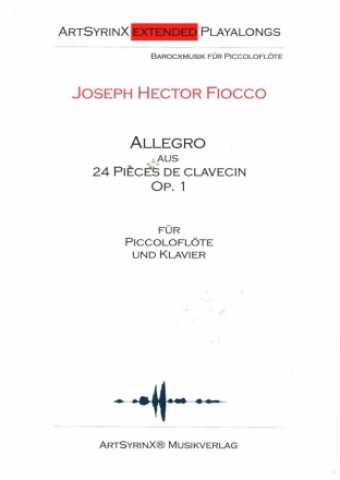 Allegro aus 24 Pices de Clavecin op.1 (+CD) fr Piccoloflte und Klavier Piccolofltenstimme mit Playalong CD