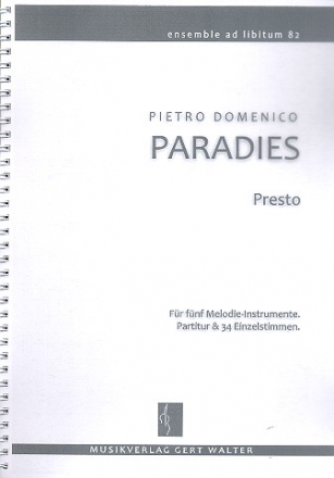 Presto fr flexibles Ensemble Partitur und Stimmen