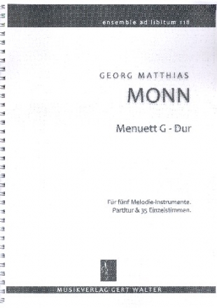 Menuett G-Dur fr flexibles Ensemble Partitur und Stimmen