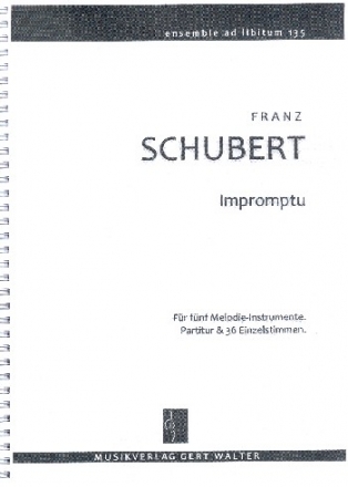 Impromptu op.142,3 fr flexibles Ensemble Partitur und Stimmen