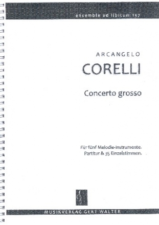 Concerto grosso fr flexibles Ensemble Partitur und Stimmen