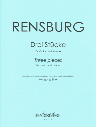 Rensburg, Jacques, Drei Stcke, op.2, arrangiert fr Bratsche und Klavier Partitur und Stimme