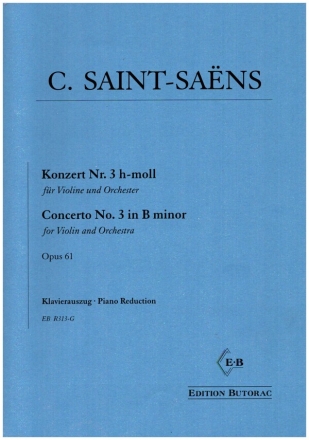 Violinkonzert h-Moll Nr.3 op.61 fr Violine und Klavier Klavierauszug