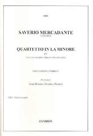 Quartett a-Moll fr Flte und Streichtrio Partitur und Stimmen