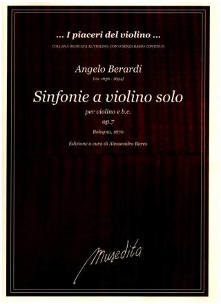 Sinfonie a violino solo op.7 per violino e bc